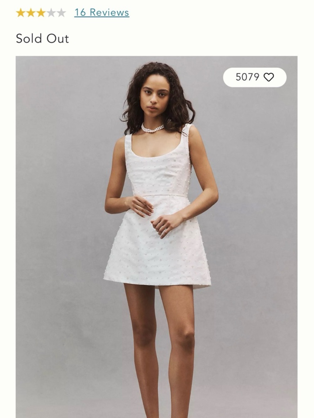 By Watters Bridal Ivory Embellished Mini Dress with Scoop Neck